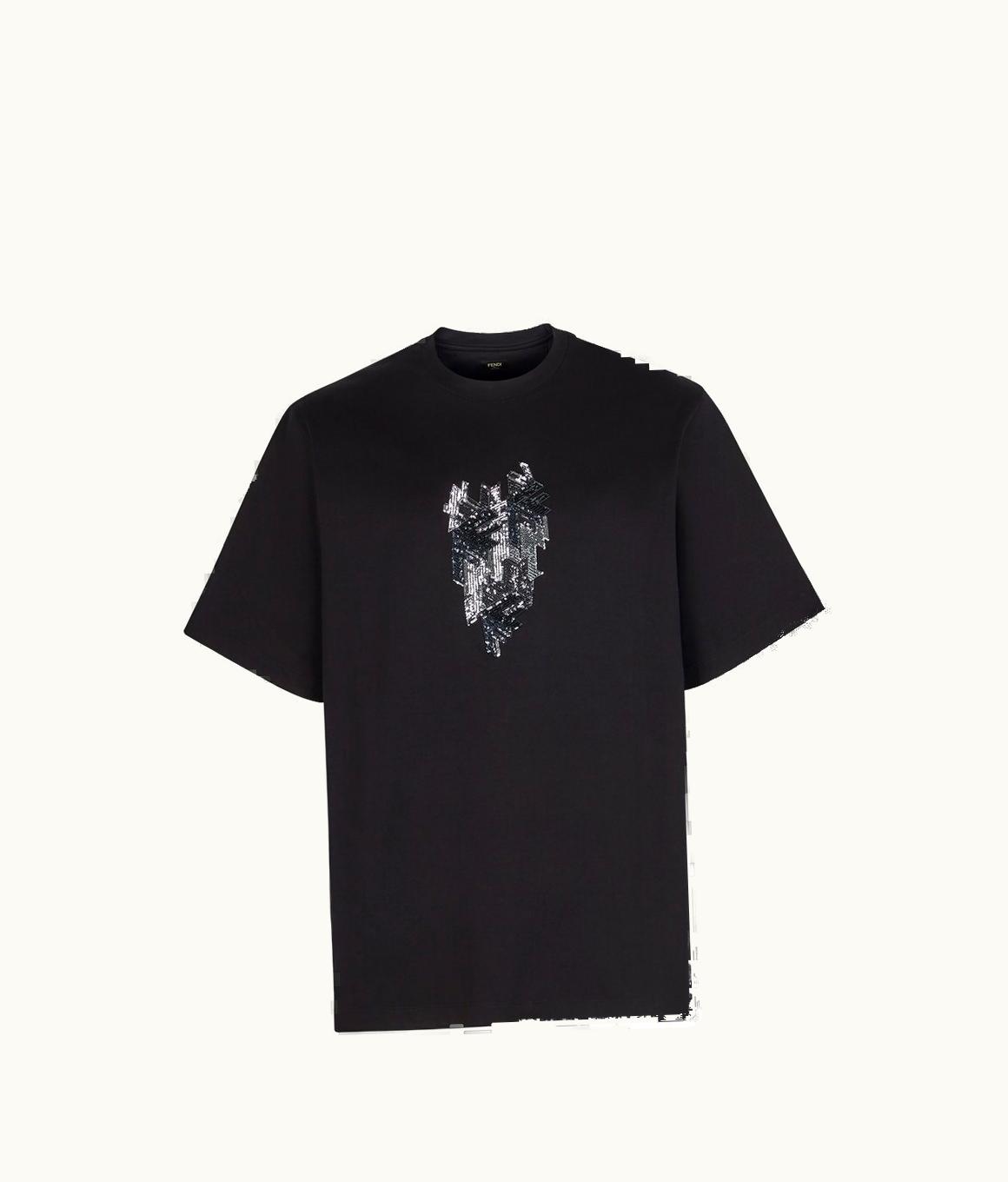 Fendi Fendi T-Shirt - Black Jersey T-shirt FY1217APMBF0QA1