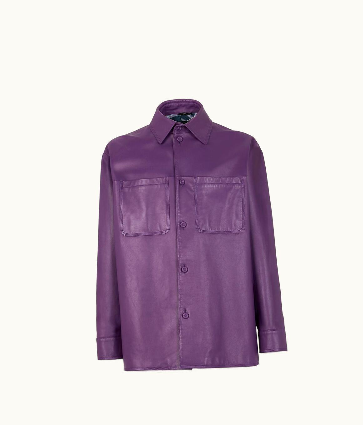 Fendi Fendi Blouson - Purple Plongé Leather Jacket