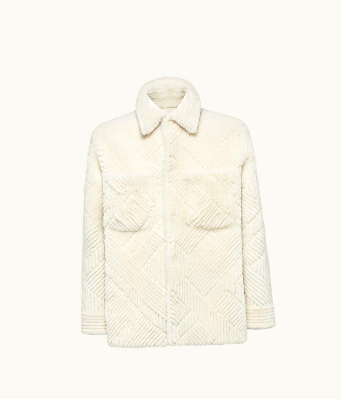 Fendi Fendi Jacket - White Shearling Overshirt
