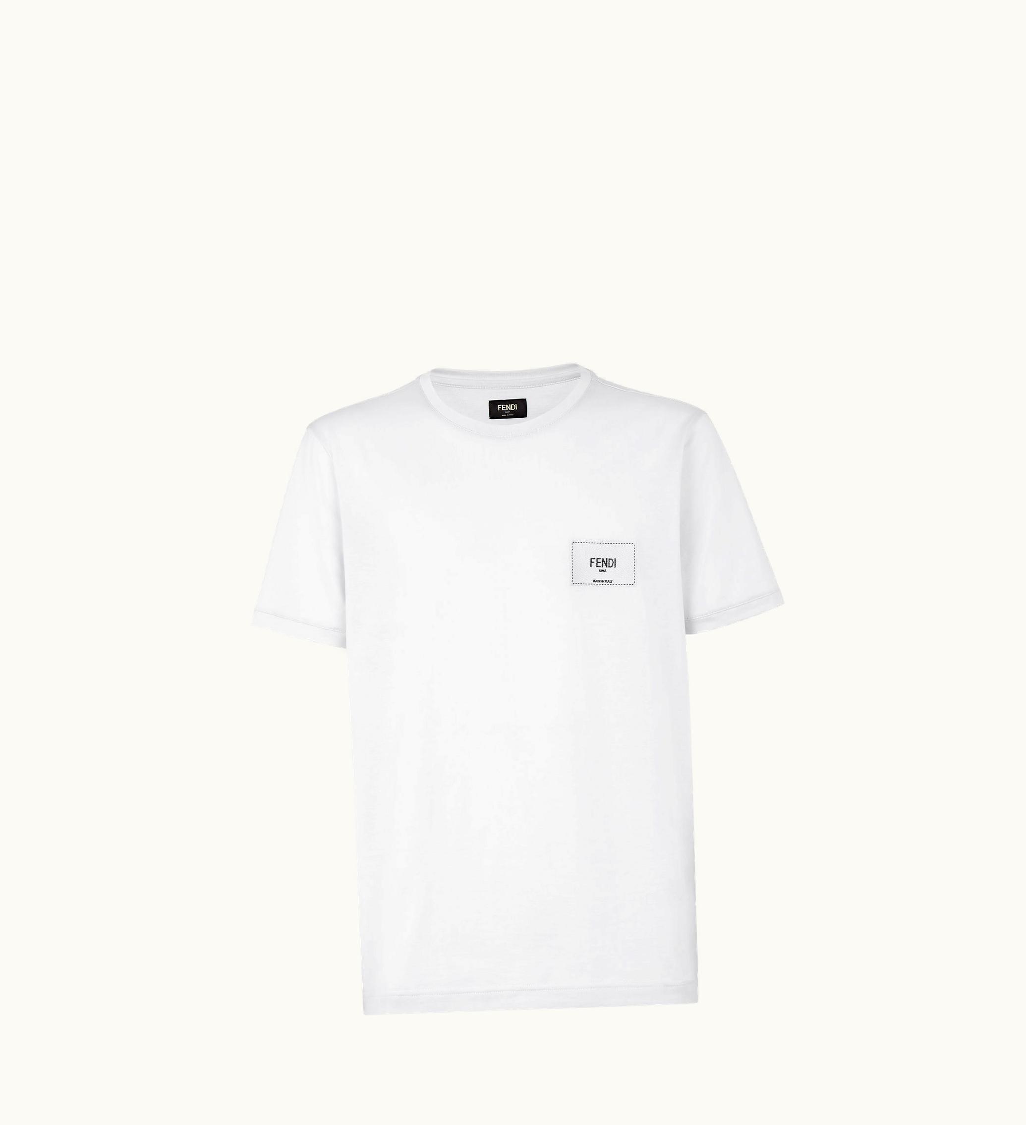 Fendi Fendi T-Shirt - White Jersey T-shirt FY0894A9RLF0WA0