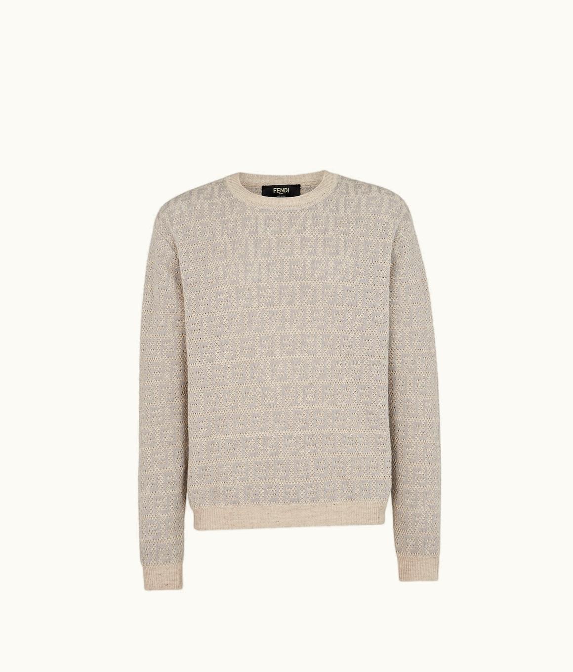 Fendi Fendi Sweater - Gray Linen, Cotton And Silk Sweater