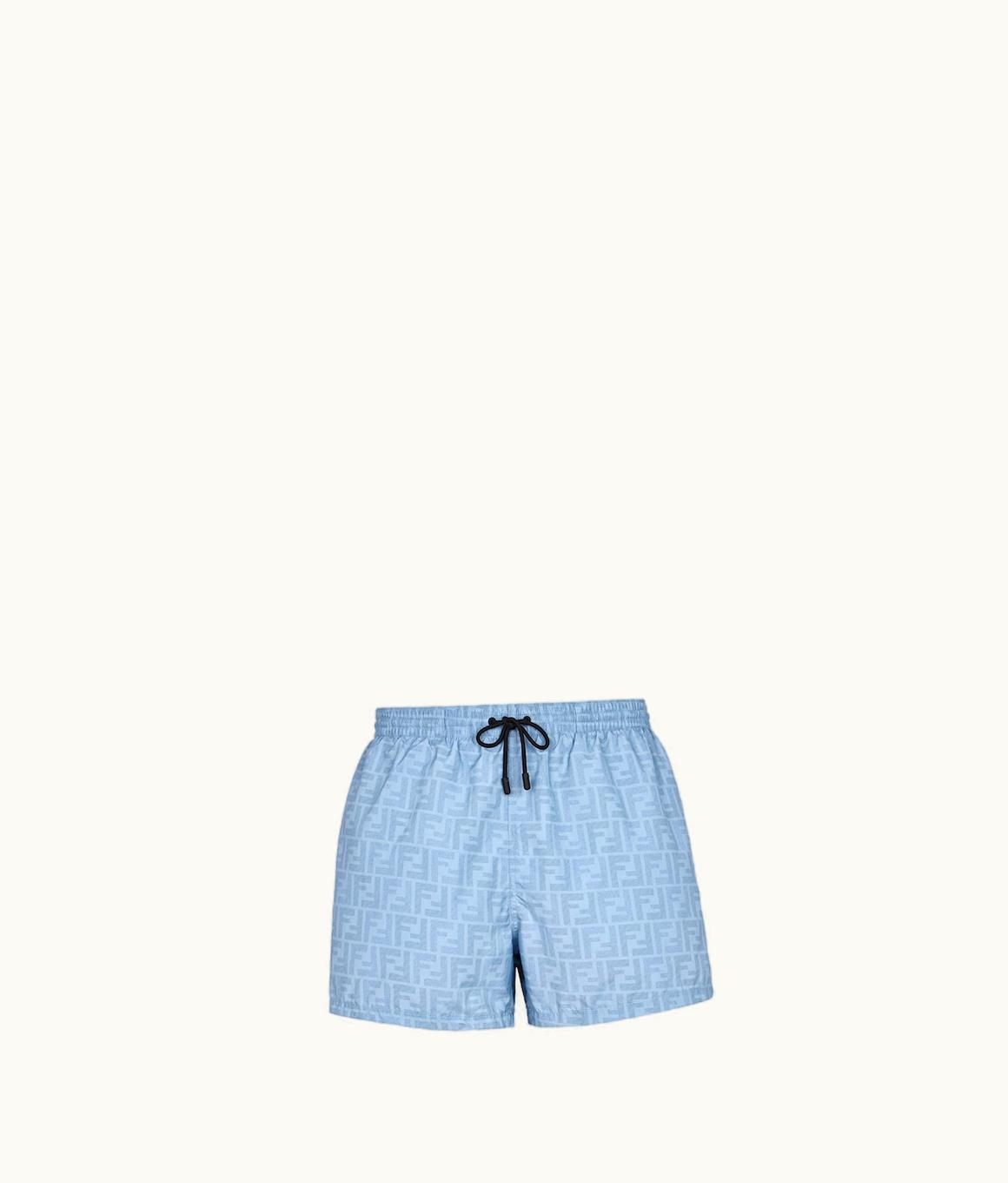 Fendi Fendi Swim Shorts - Light Blue Nylon Shorts