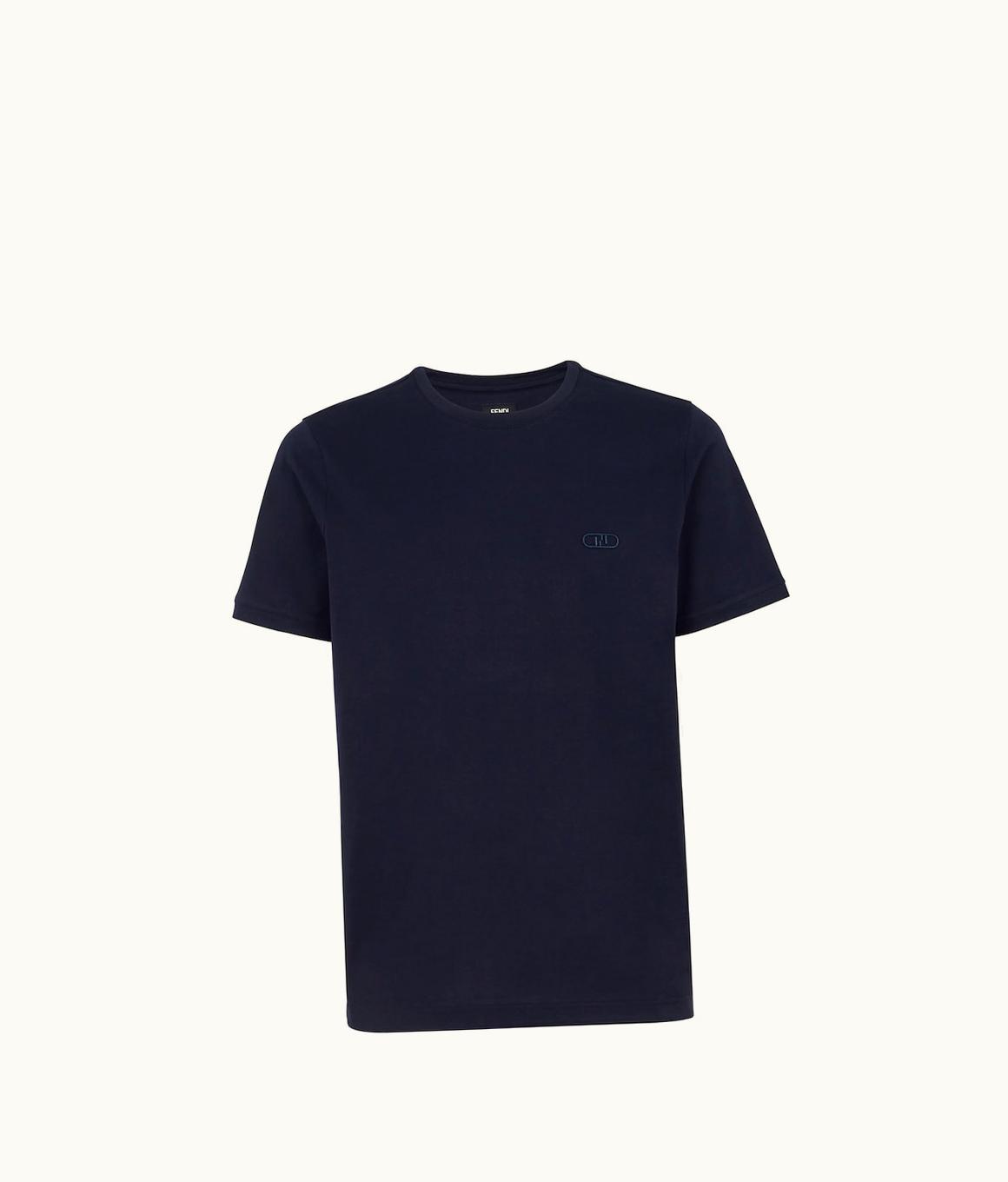 Fendi Fendi T-Shirt - Blue Jersey T-shirt FY0894AL0FF1KQ4