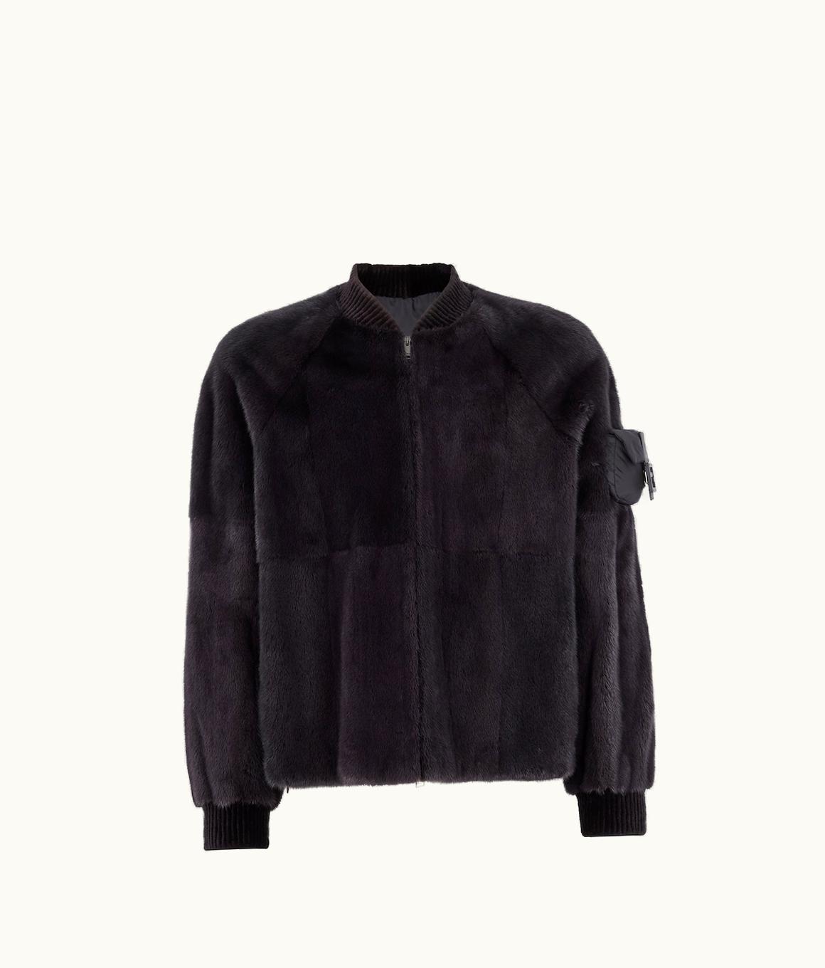 Fendi Fendi Black Mink Bomber Jacket