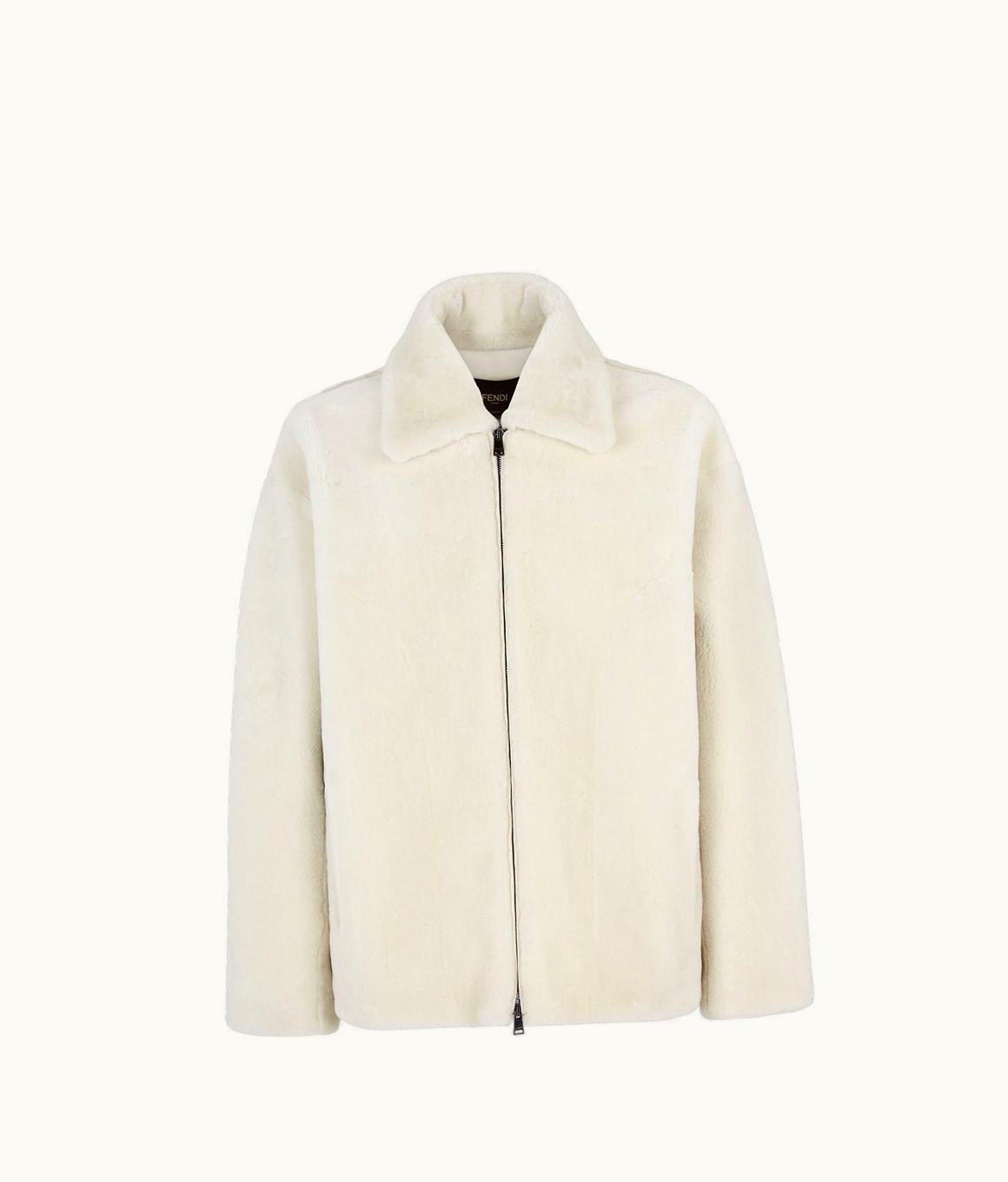 Fendi Fendi Blouson - White Shearling Jacket