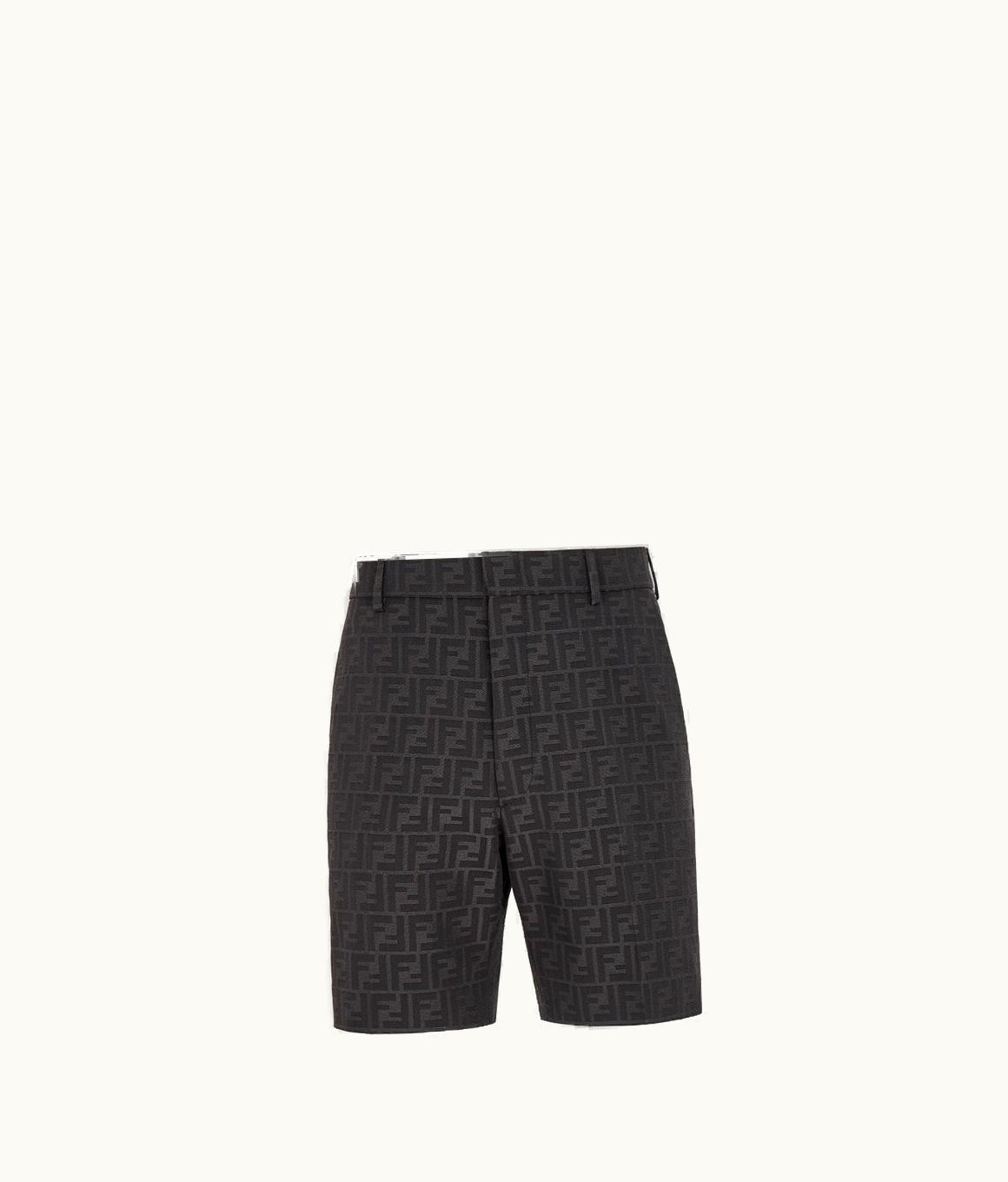Fendi Fendi Bermuda Shorts FF Jacquard Fabric Black
