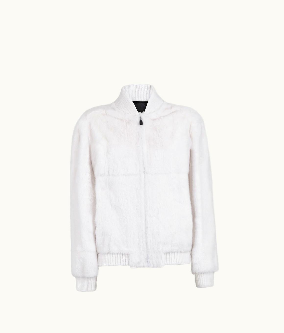 Fendi Fendi Bomber Jacket - White Mink Bomber