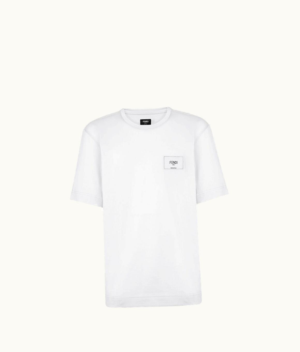Fendi Fendi T-Shirt - White Jersey T-shirt FY0936A9RLF0WA0