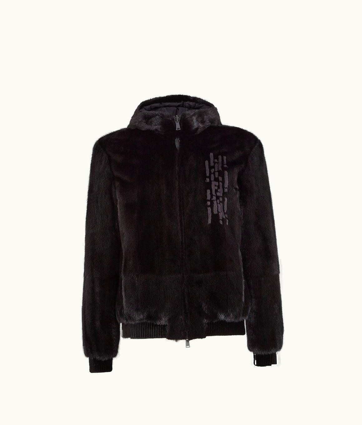 Fendi Fendi Blouson Jacket - Black Mink Jacket