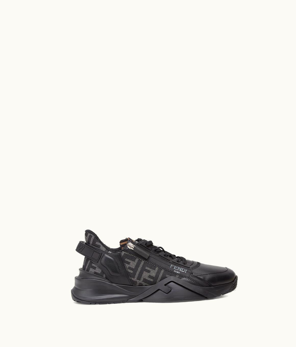Fendi Fendi Flow Sneakers - Black Leather Low-Tops