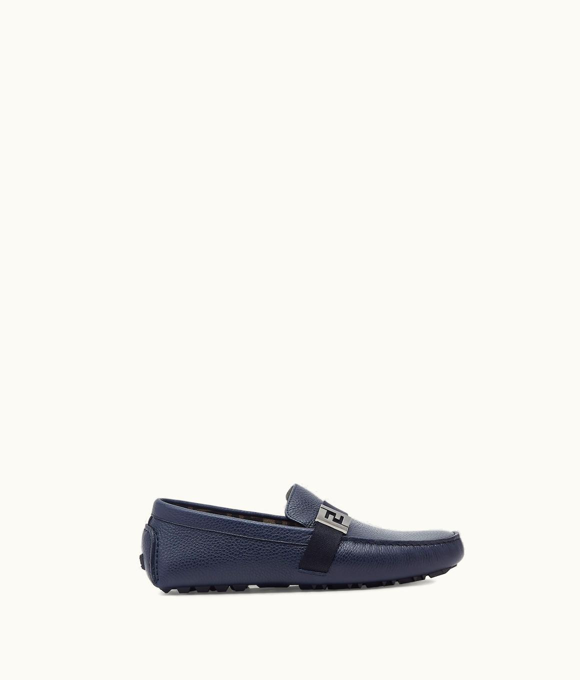 Fendi Fendi FF Squared Loafers - Blue Leather Loafers