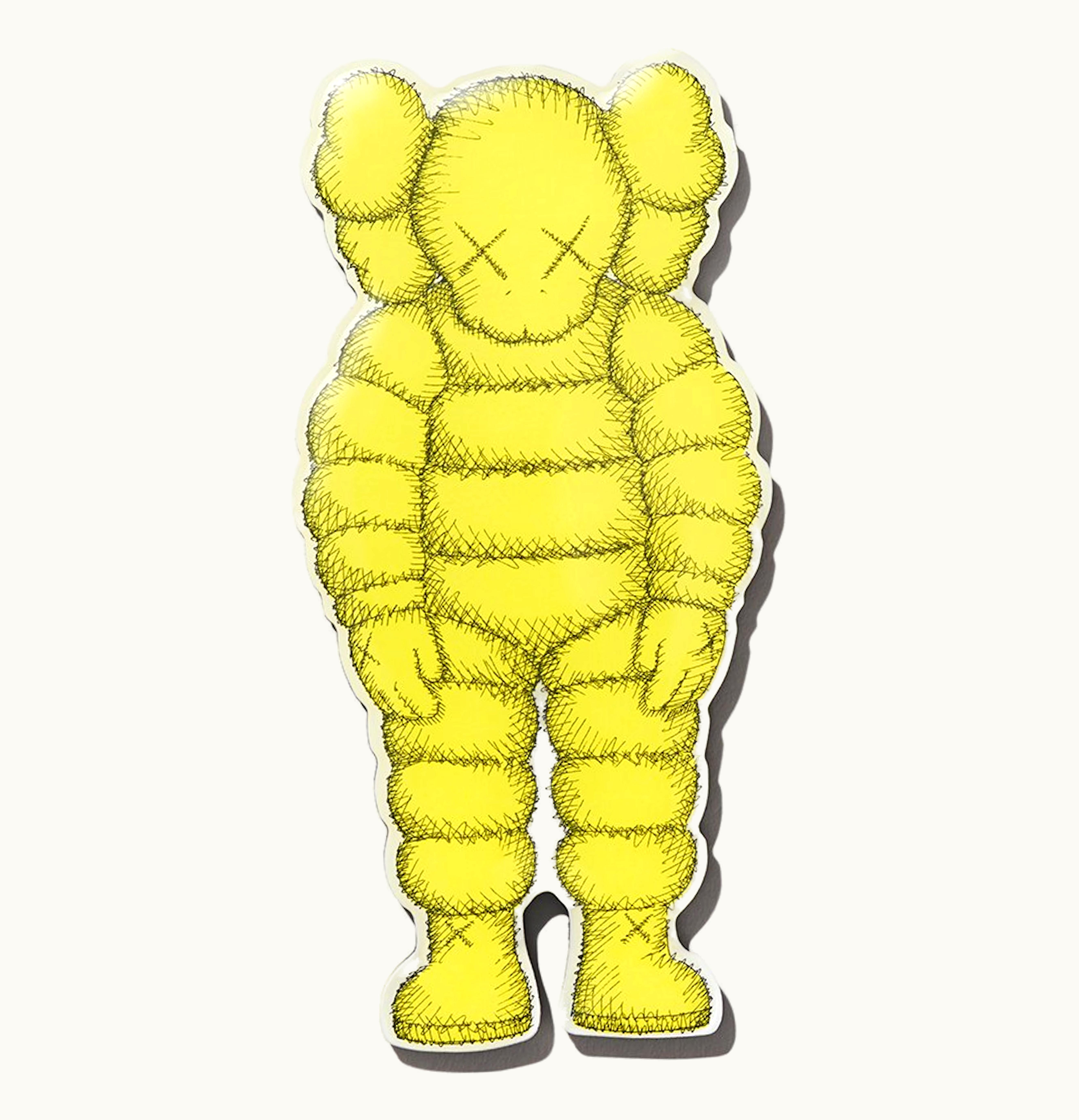 KAWS KAWS Brooklyn Museum WHAT PARTY WHAT PARTY Magnet Yellow