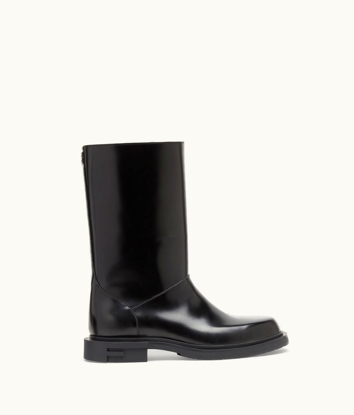 Fendi Fendi Frame Boots - Black Leather Boots