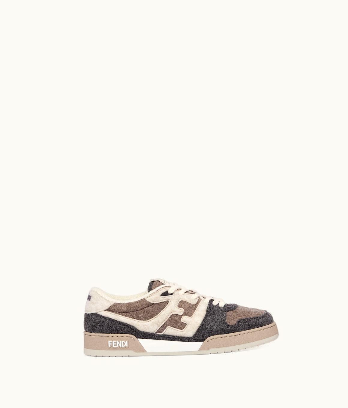 Fendi Fendi Match - Gray Felt Low Tops