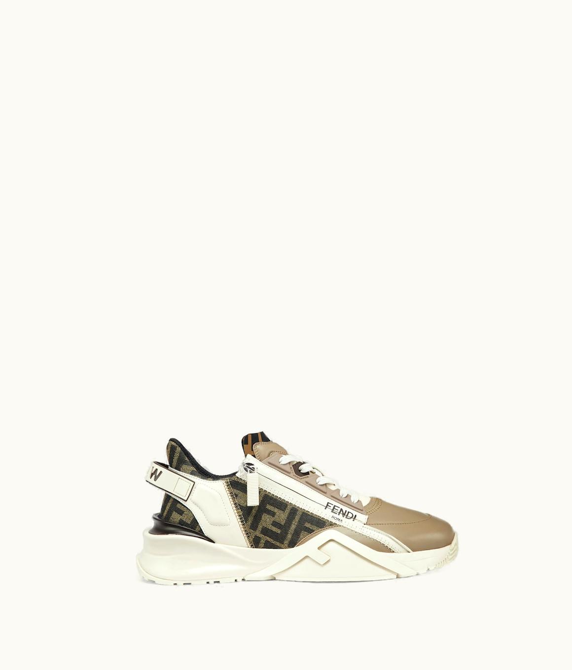 Fendi Fendi Flow Sneakers - Beige Leather Low-Tops