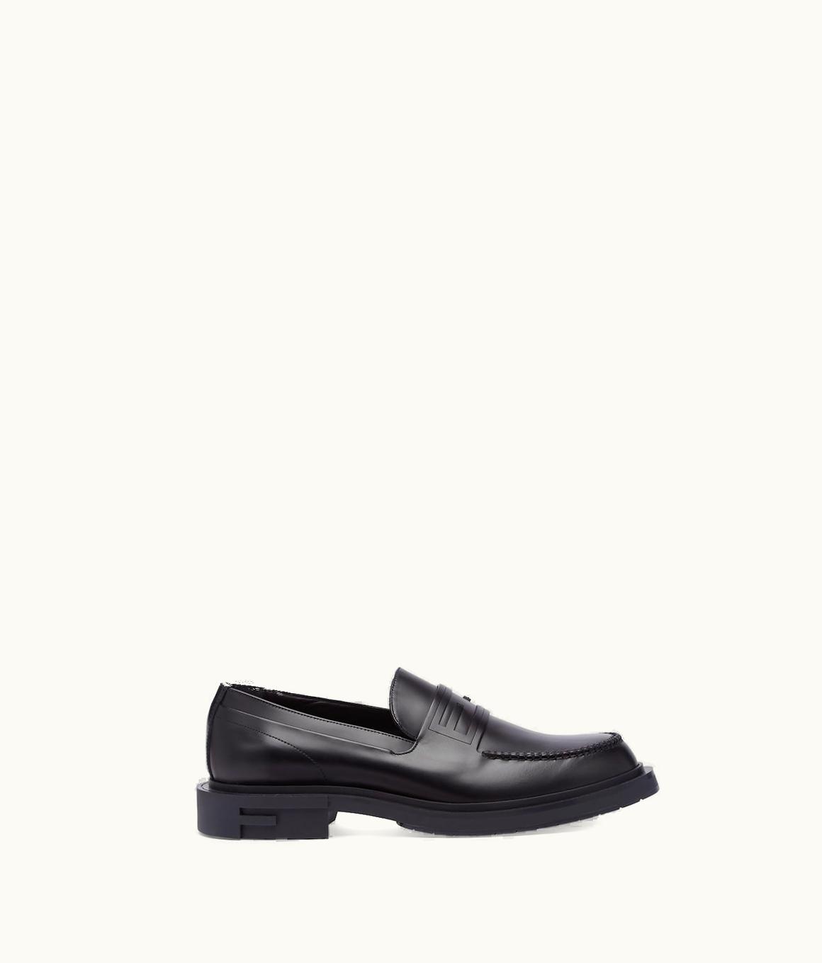Fendi Fendi Frame Loafers - Black Leather Loafers
