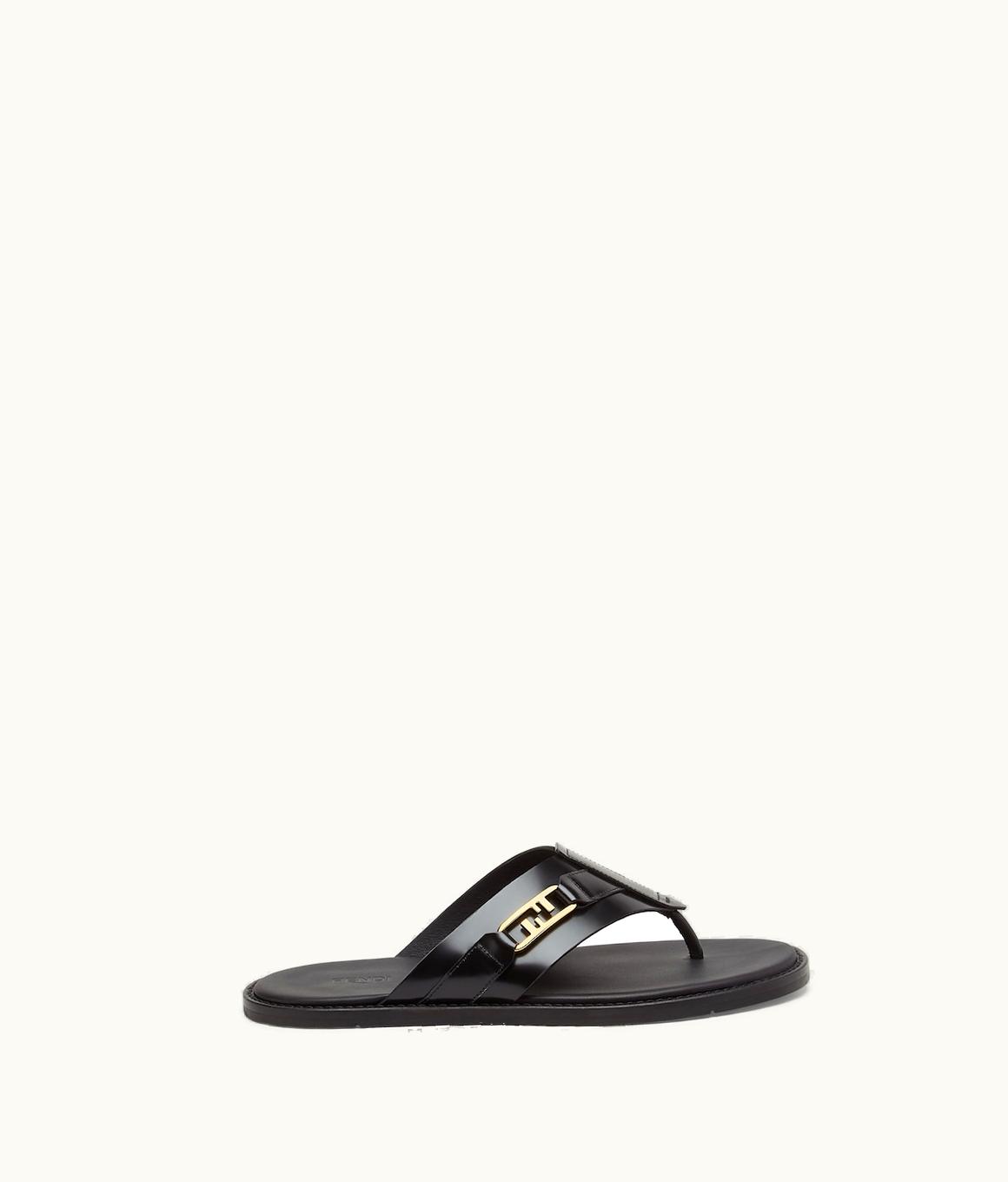 Fendi Fendi O’lock Sandals - Black Leather Sandals
