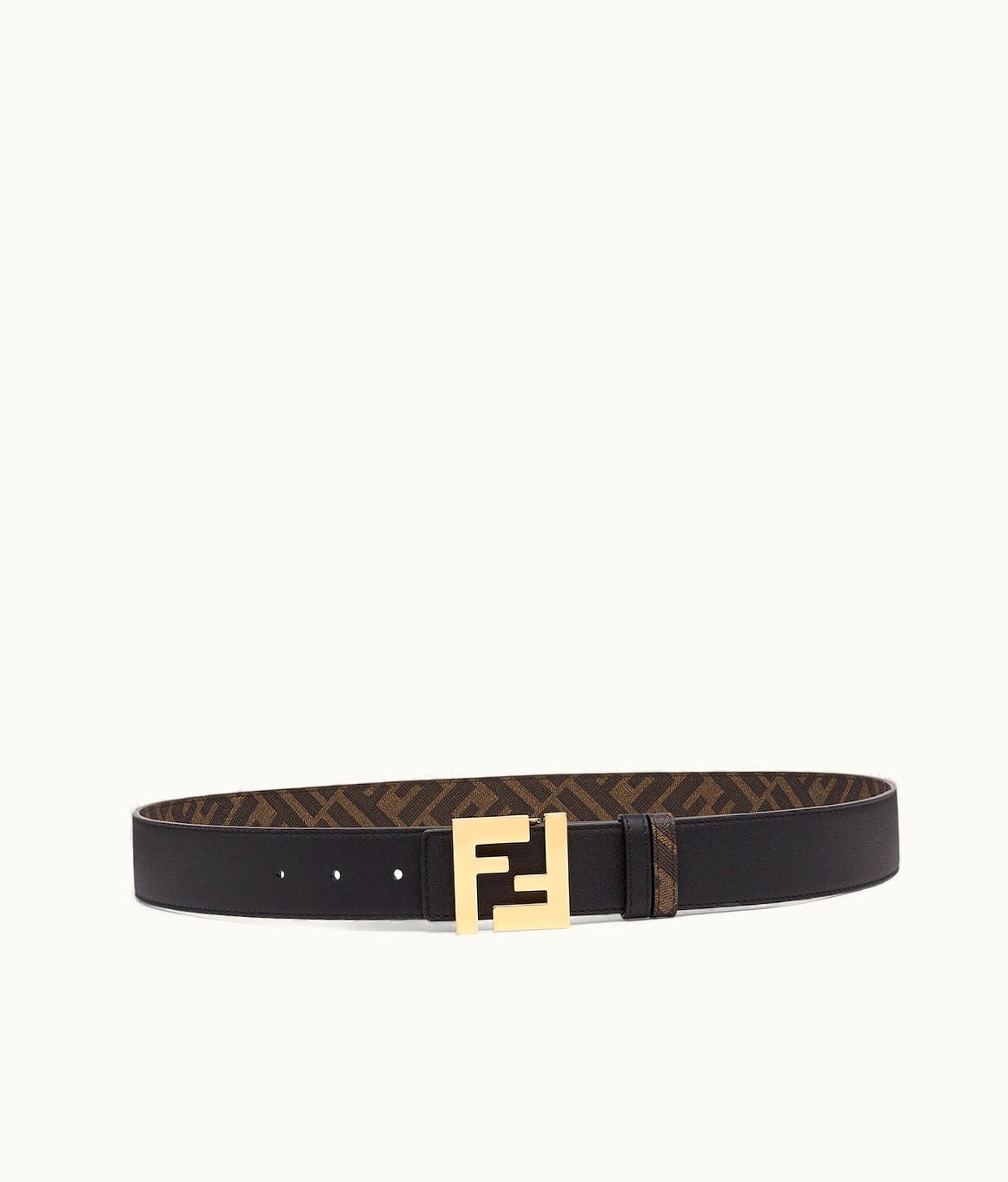 Fendi Fendi Reversible FF Belt - Black/Brown Tobacco
