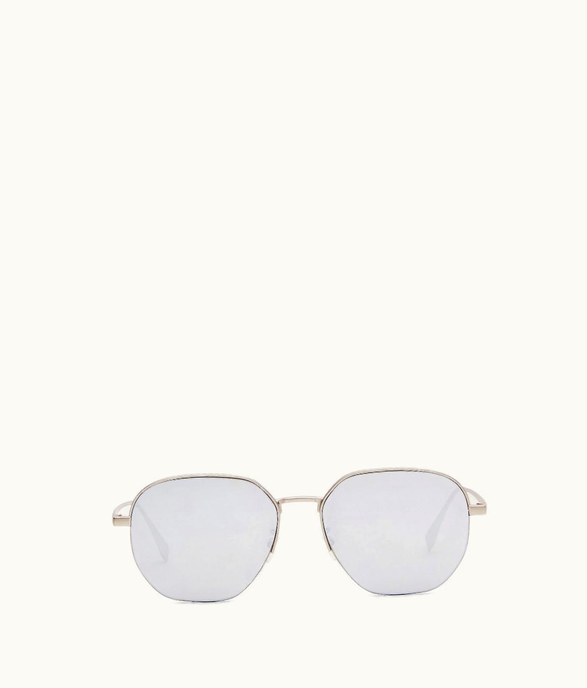 Fendi Fendi Travel - Palladium-colored Metal Sunglasses