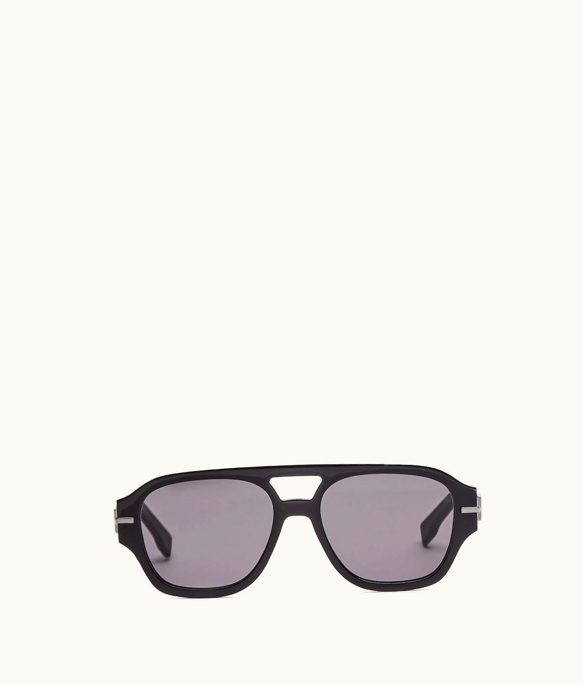 Fendi Fendi Fendigraphy Double Bridge Square Sunglasses Black