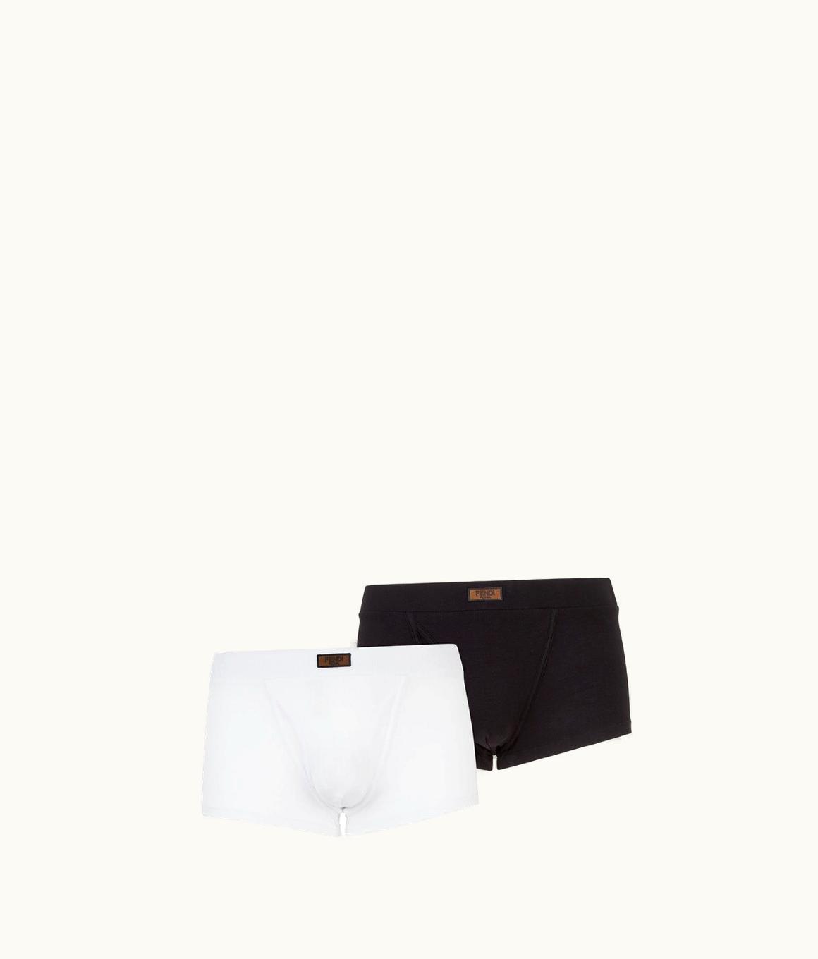Fendi Fendi Boxer Set - White And Black Jersey Boxers