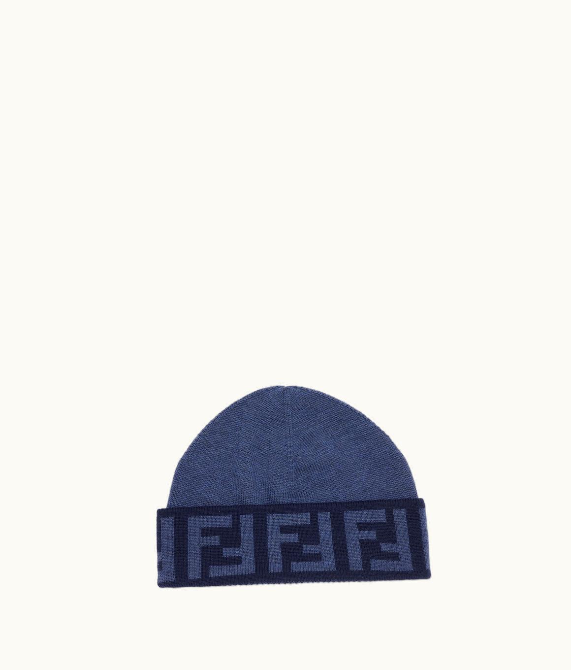 Fendi Fendi Beanie - Blue Wool Hat