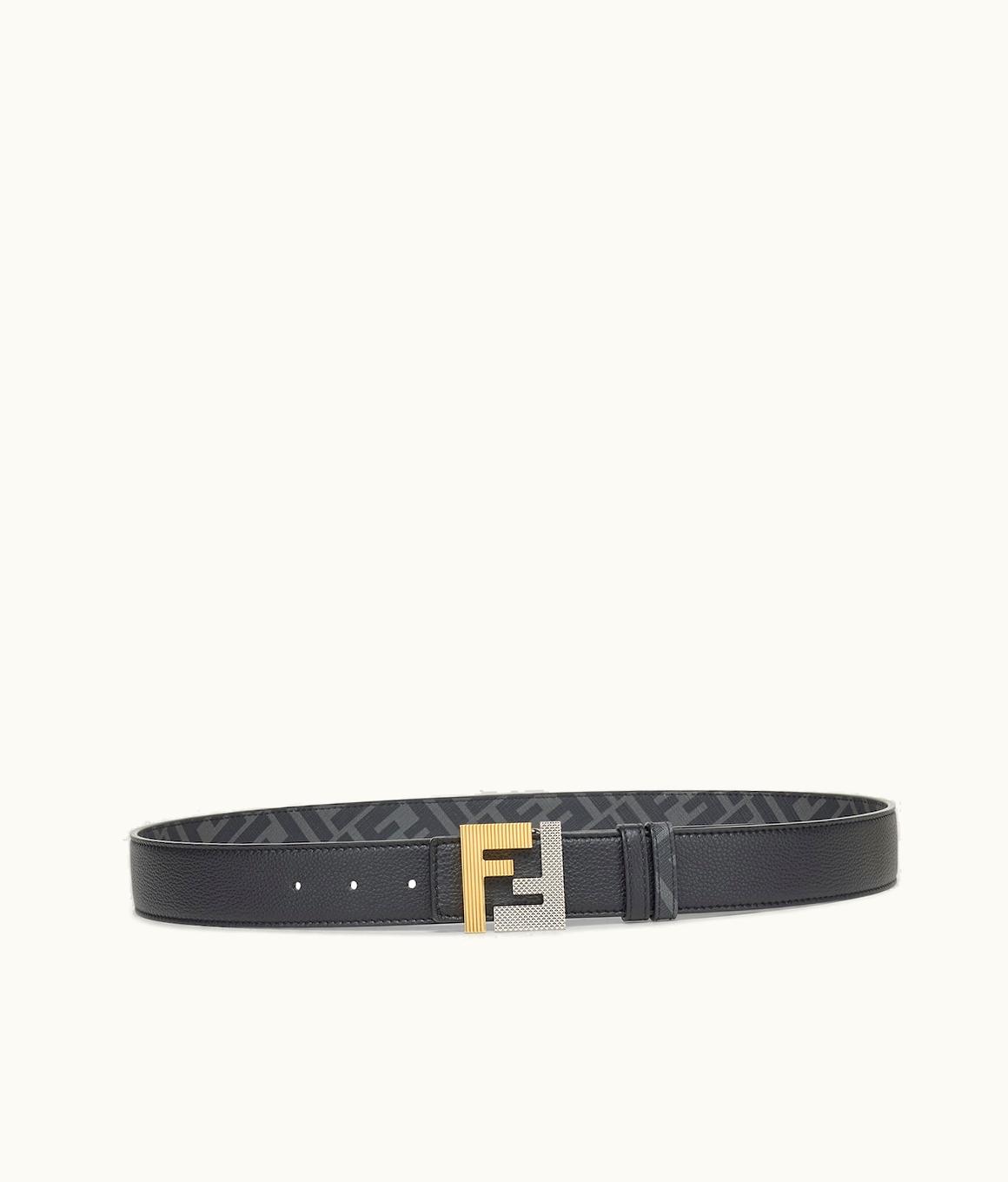 Fendi Fendi Squared FF Belt - Black Leather Reversible Belt 7C0507AQWHF19KX