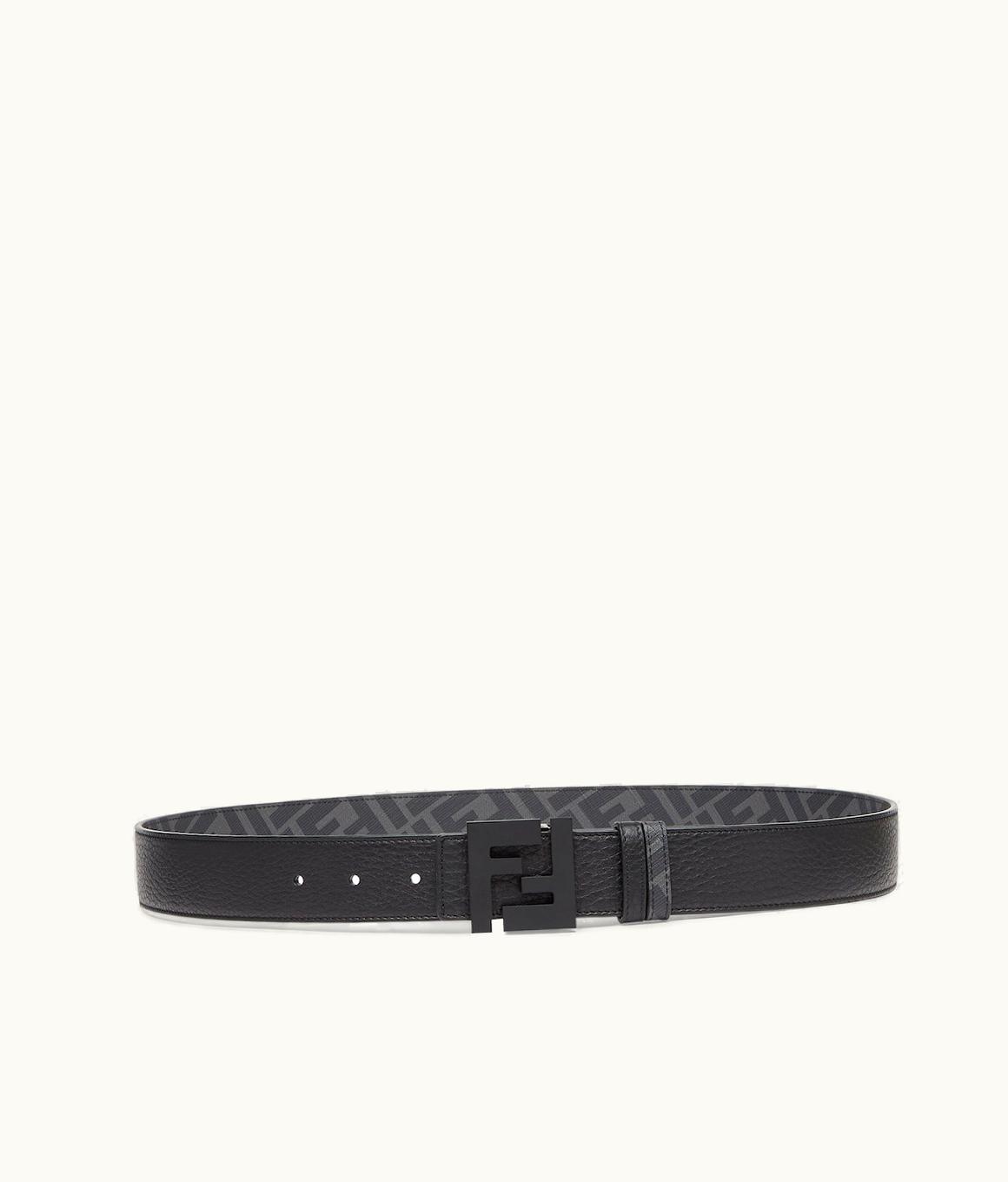 Fendi Fendi FF Stud Reversible Belt Black Leather