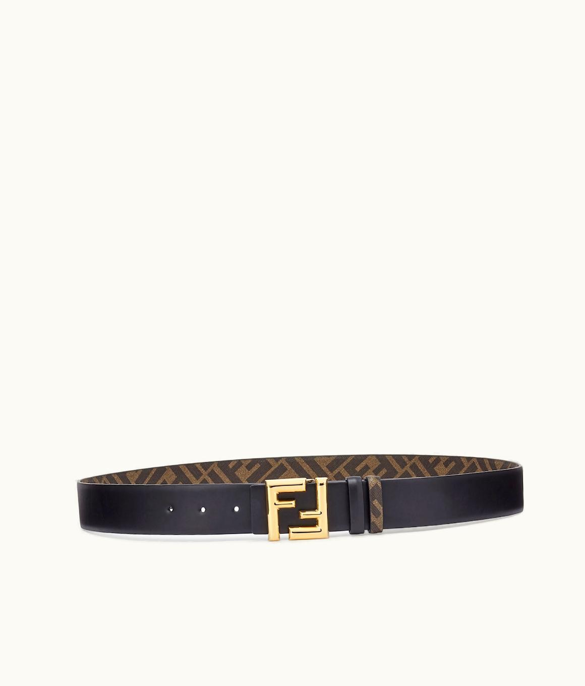Fendi Fendi FF Stud Reversible Belt Black/Brown Tobacco