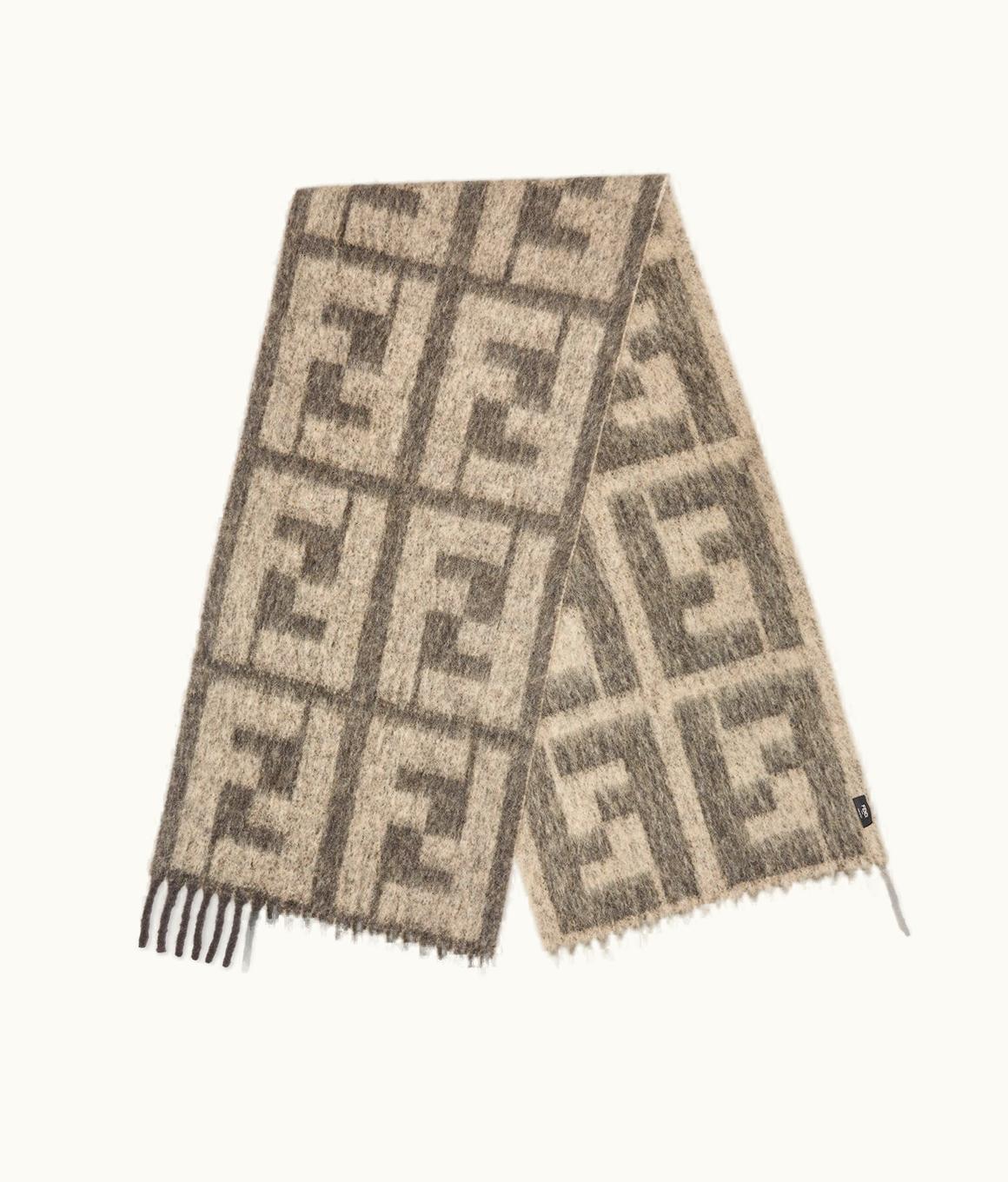 Fendi Fendi Scarf - Beige Alpaca And Wool Scarf