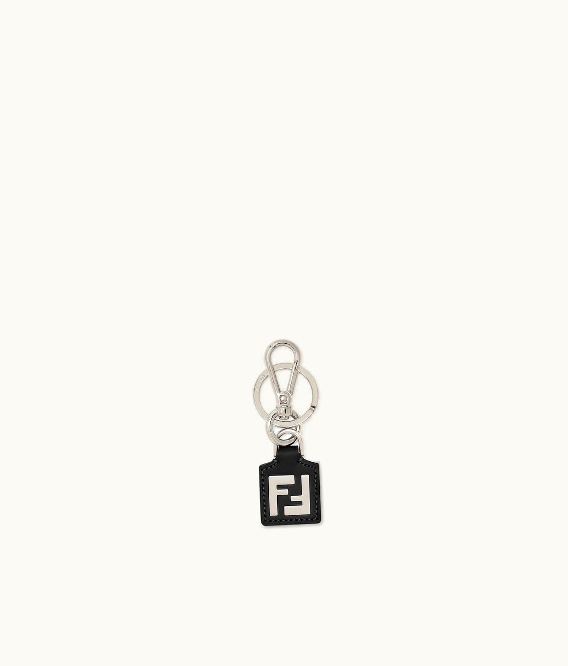 Fendi Fendi FF Key Ring - Black Leather Key Case