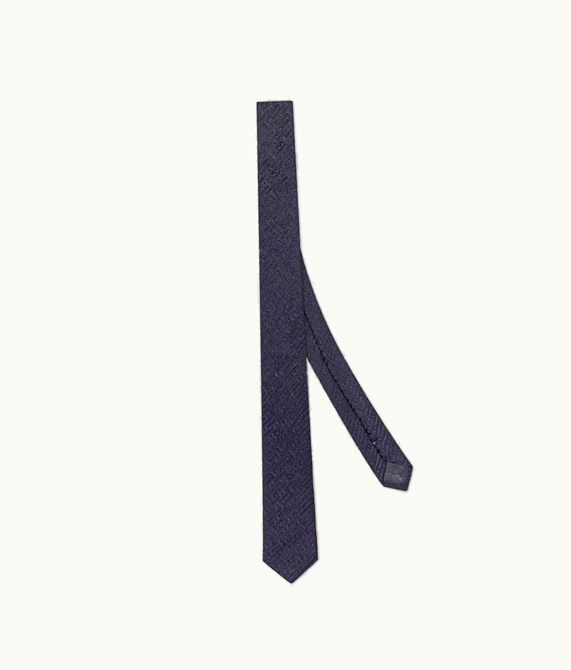 Fendi Fendi Stefano Pilati Stripes Silk Tie Blue