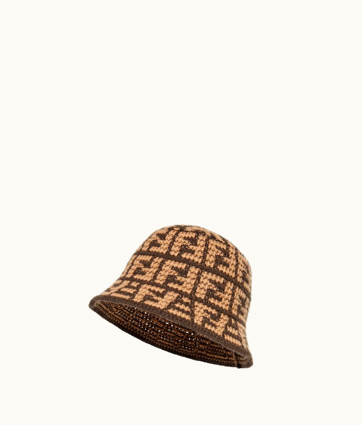 Fendi Fendi Hat - Brown Cashmere Bucket Hat