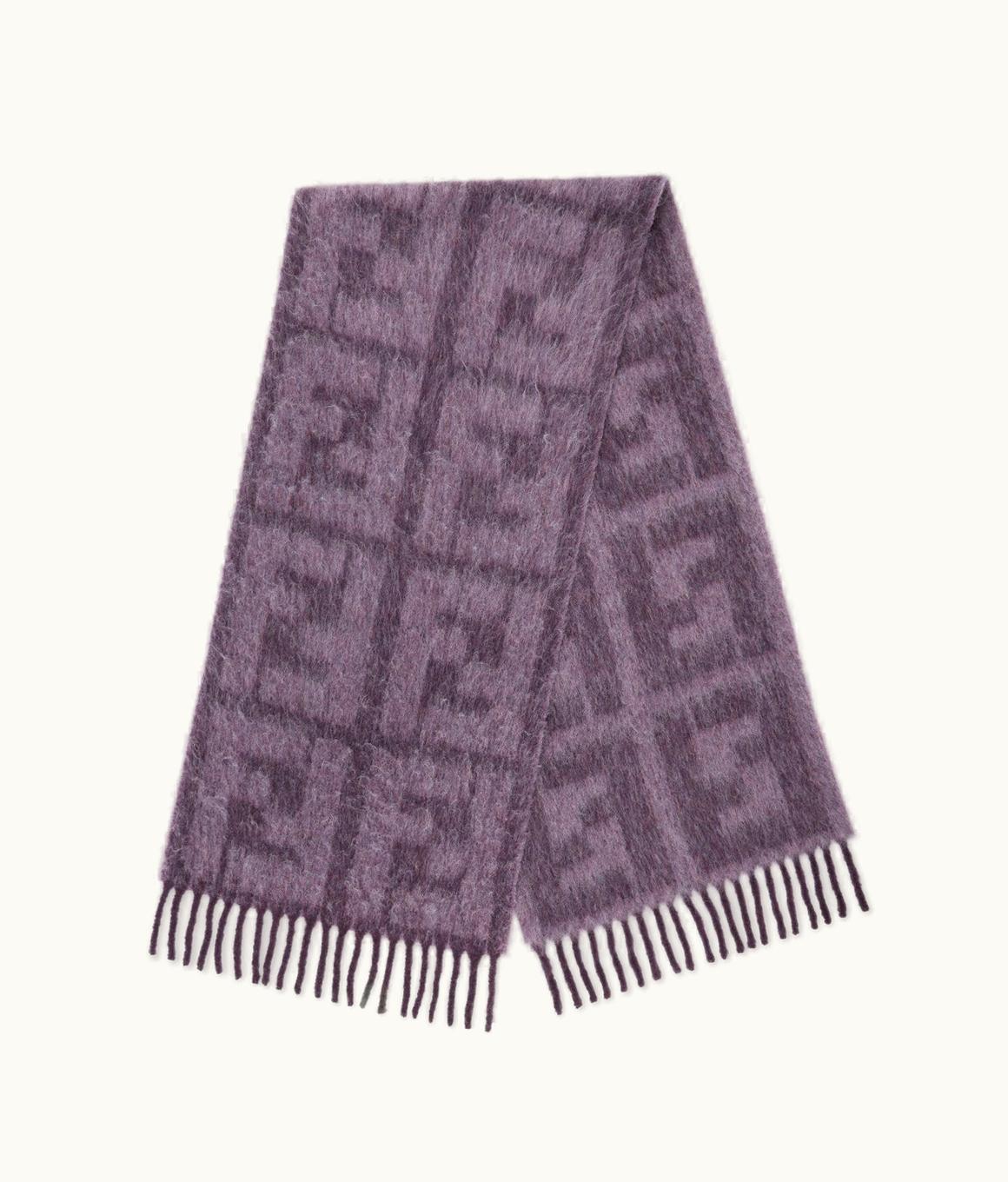 Fendi Fendi Scarf - Lilac Alpaca And Wool Scarf