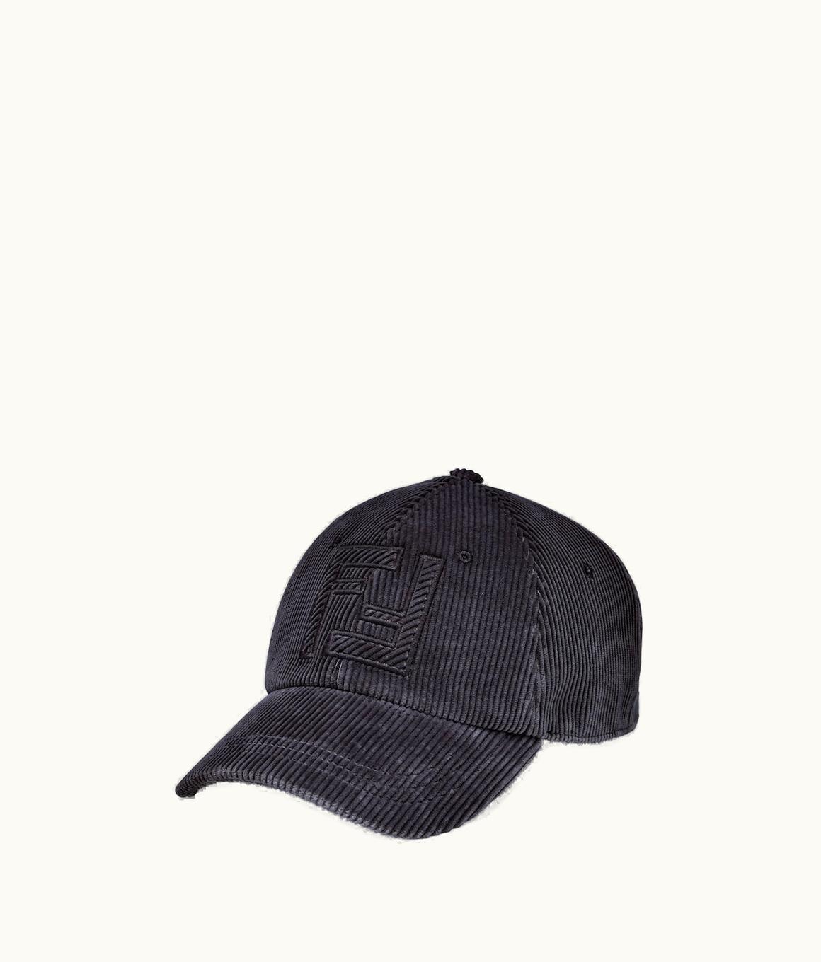 Fendi Fendi FF Blue Corduroy Baseball Cap