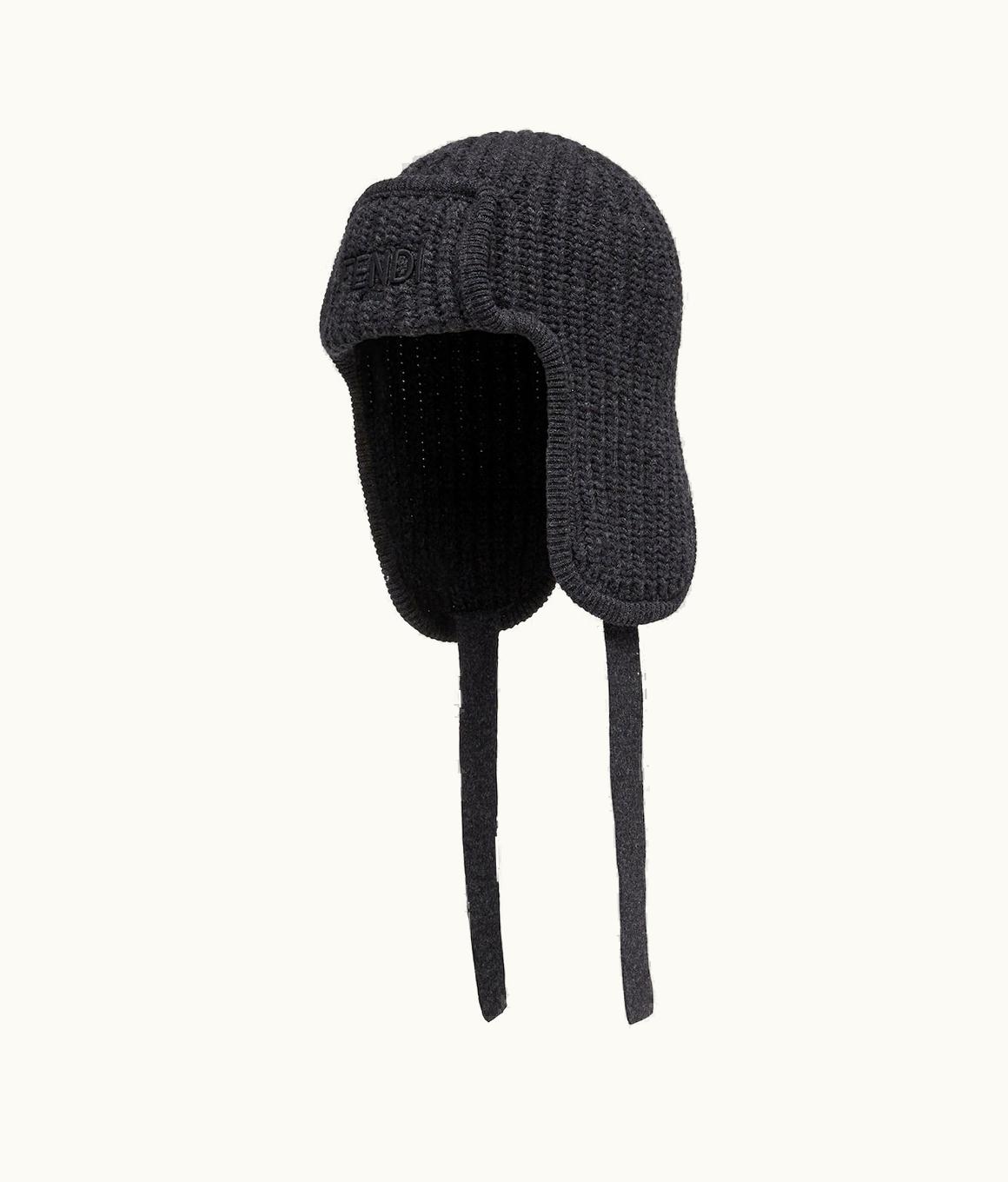 Fendi Fendi Beanie - Gray Wool Beanie
