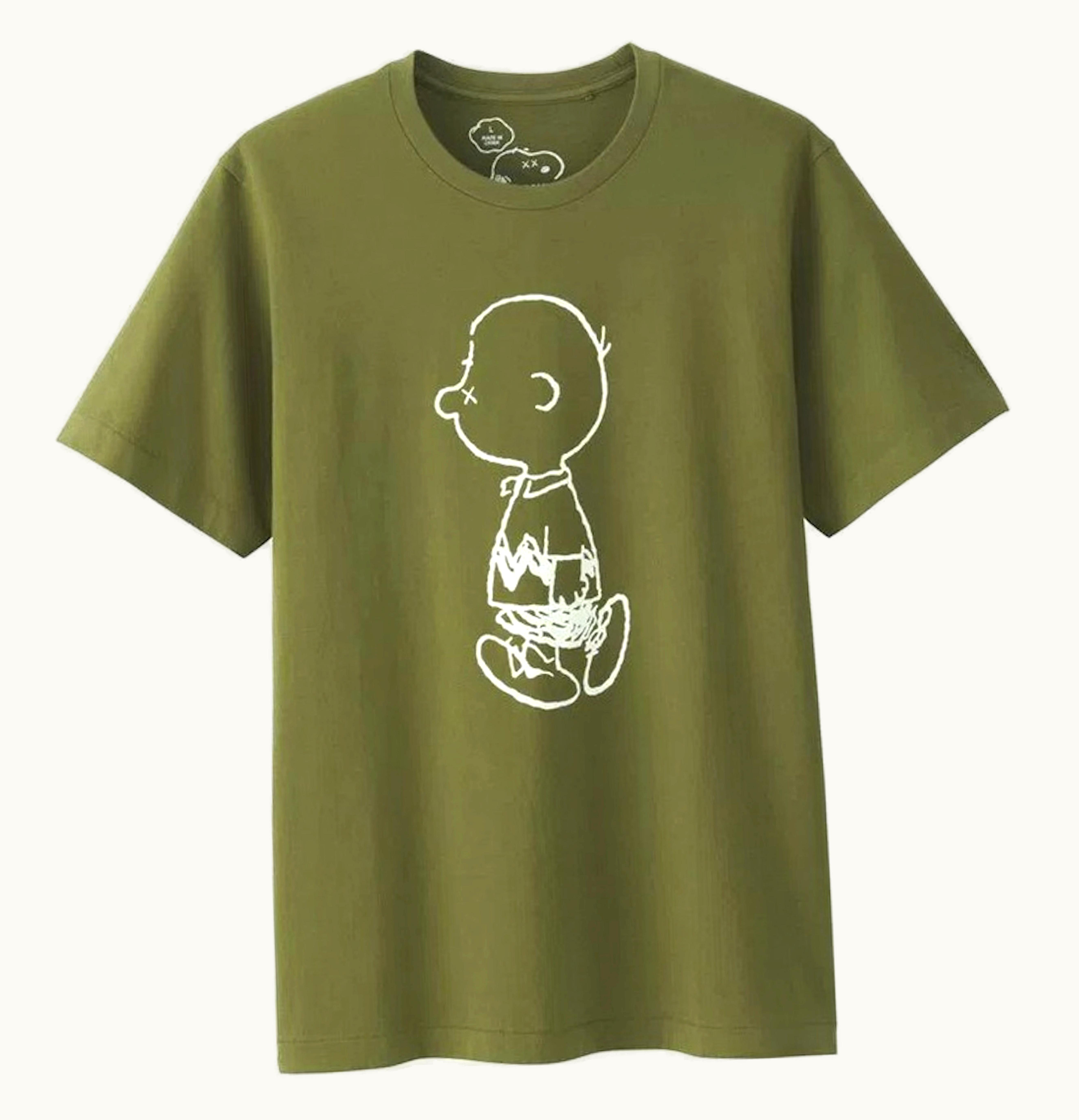KAWS KAWS x Uniqlo x Peanuts Charlie Brown Tee US Sizing Olive