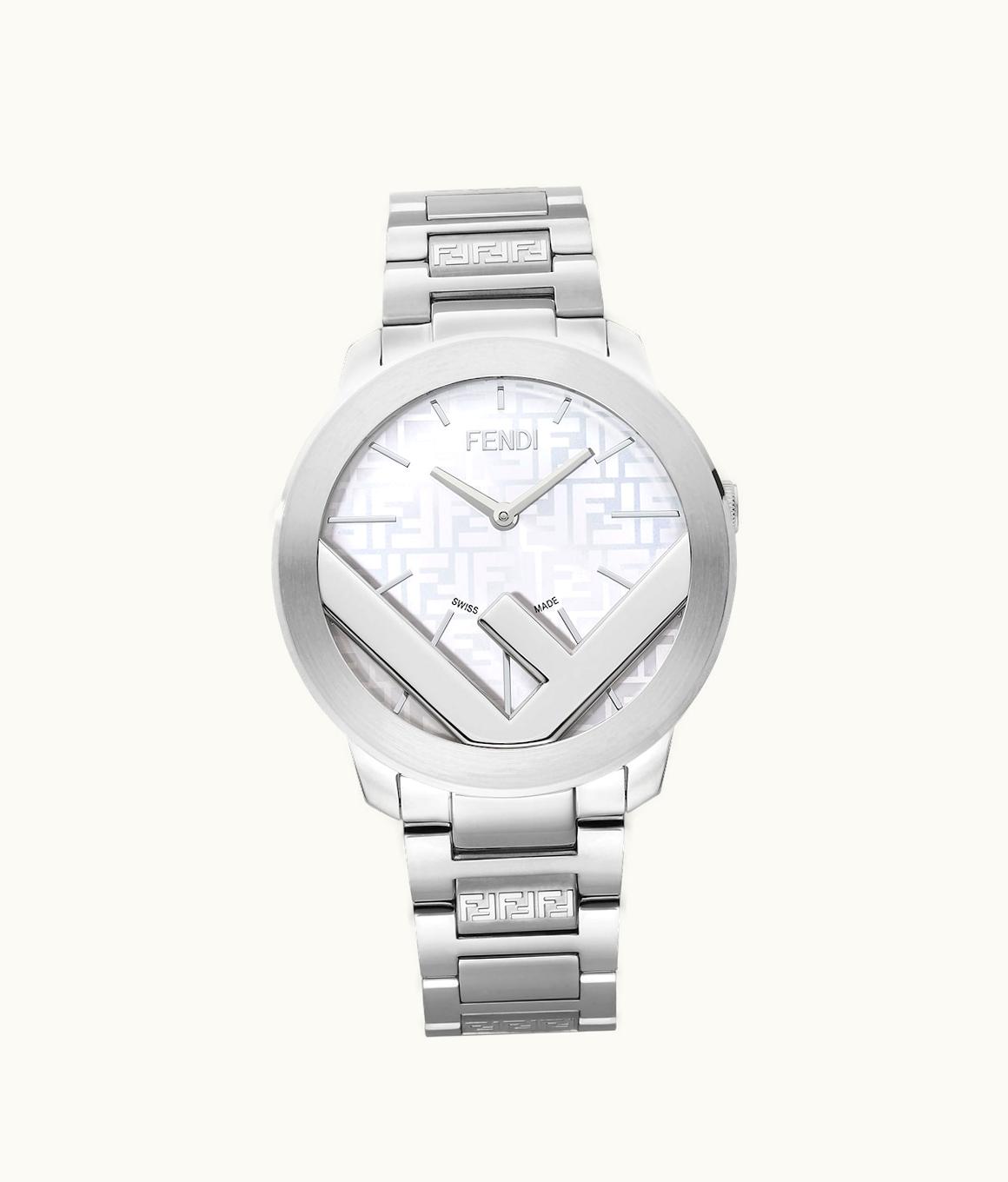 Fendi Fendi 41 MM Stainless Steel Round Watch Silver