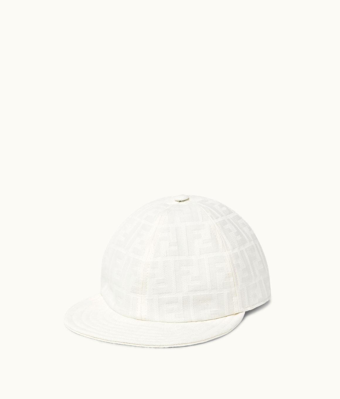 Fendi Fendi Hat - White FF Cotton Baseball Cap