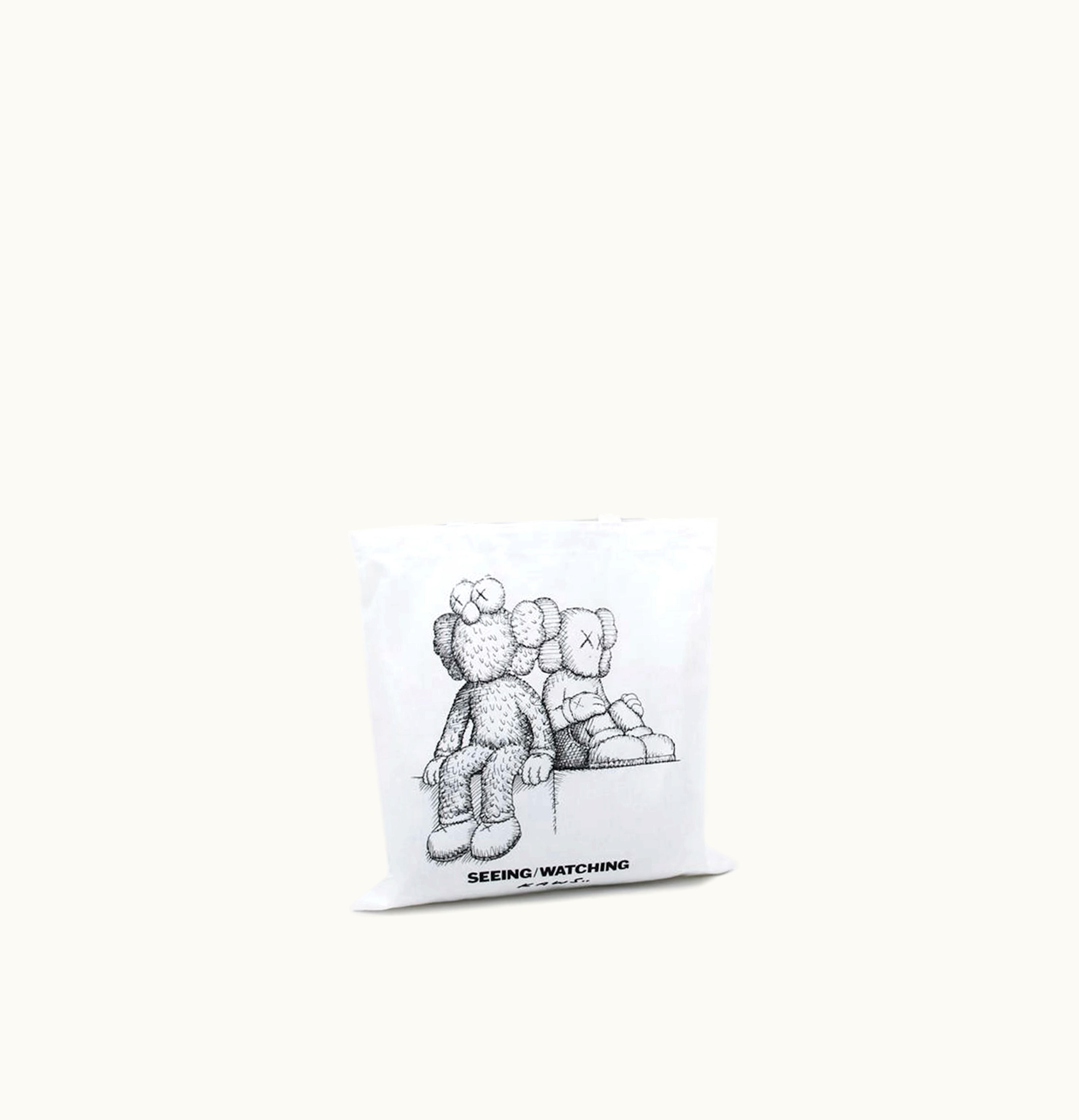 KAWS Kaws Seeing Watching Sketch Tote Bag White