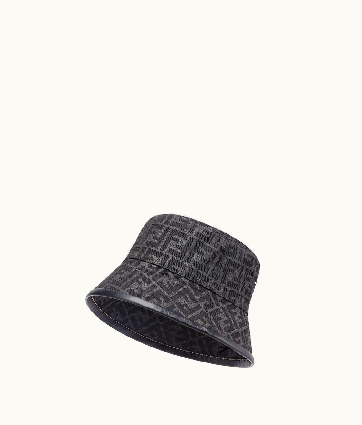 Fendi Fendi FF Jacquard Fabric Bucket Hat Black/Gray