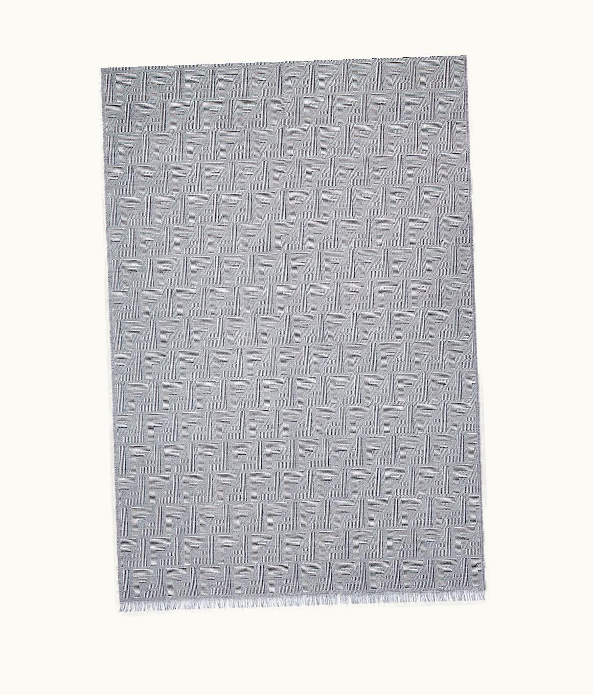 Fendi Fendi Scarf - Blue Wool And Silk Scarf
