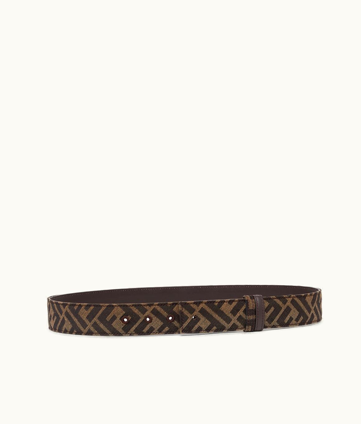 Fendi Fendi FF Belt - Brown FF Fabric Belt