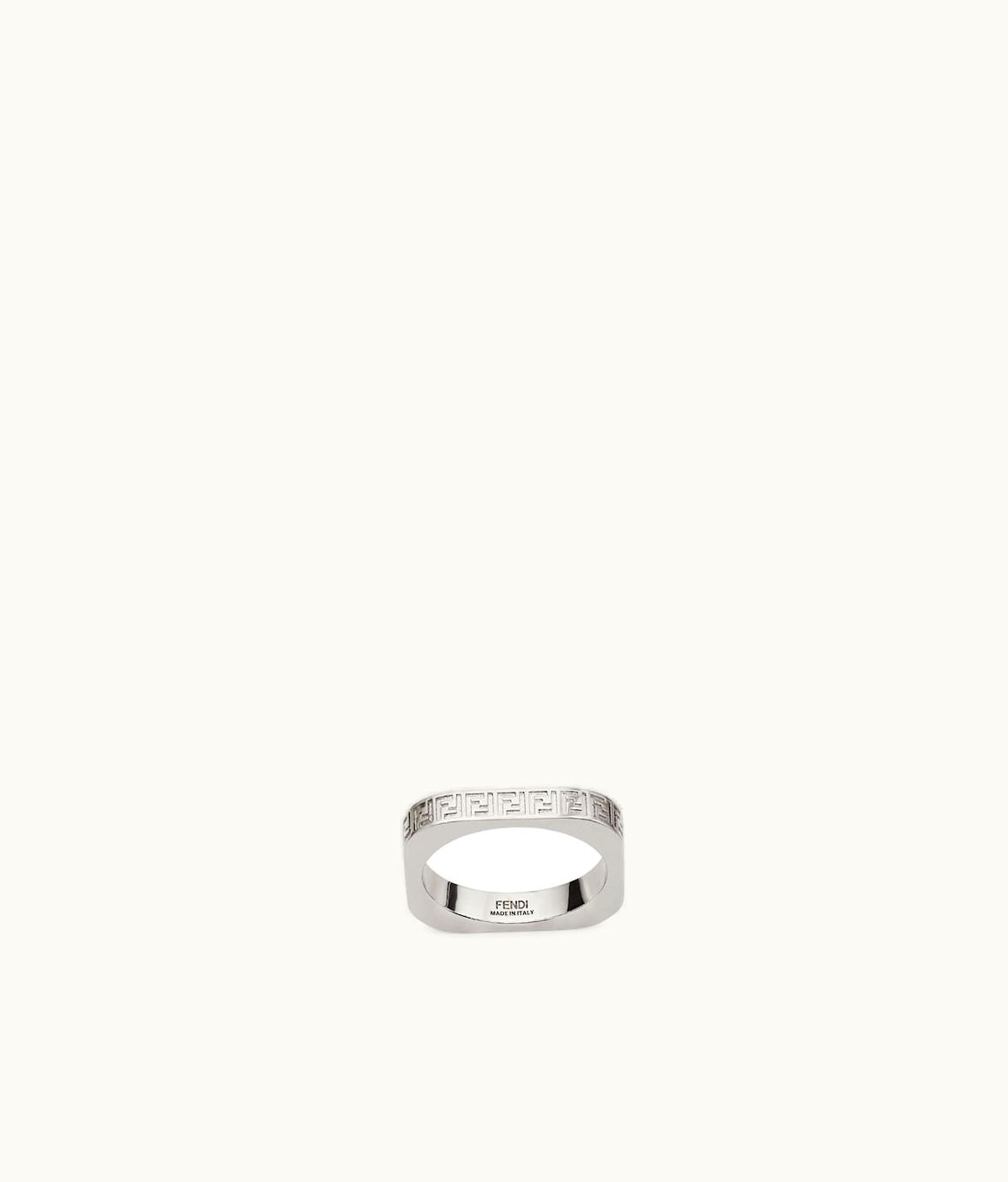 Fendi Fendi FF Ring - Silver-colored Metal Ring