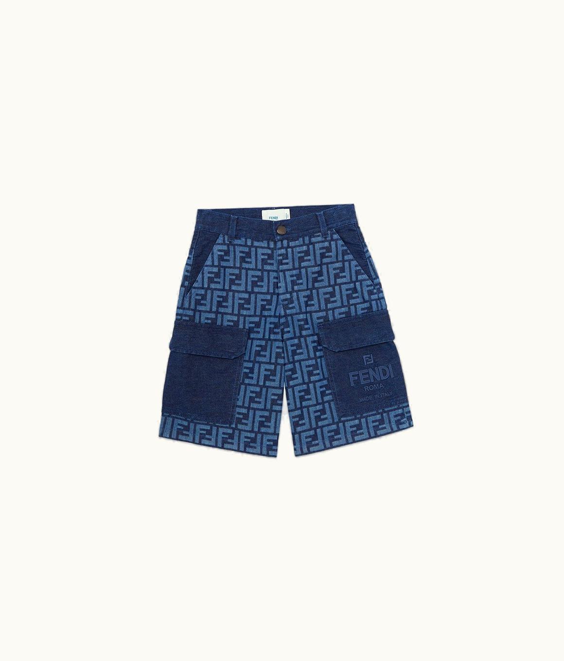 Fendi Fendi Junior Bermudas - Blue Chambray Junior Bermudas
