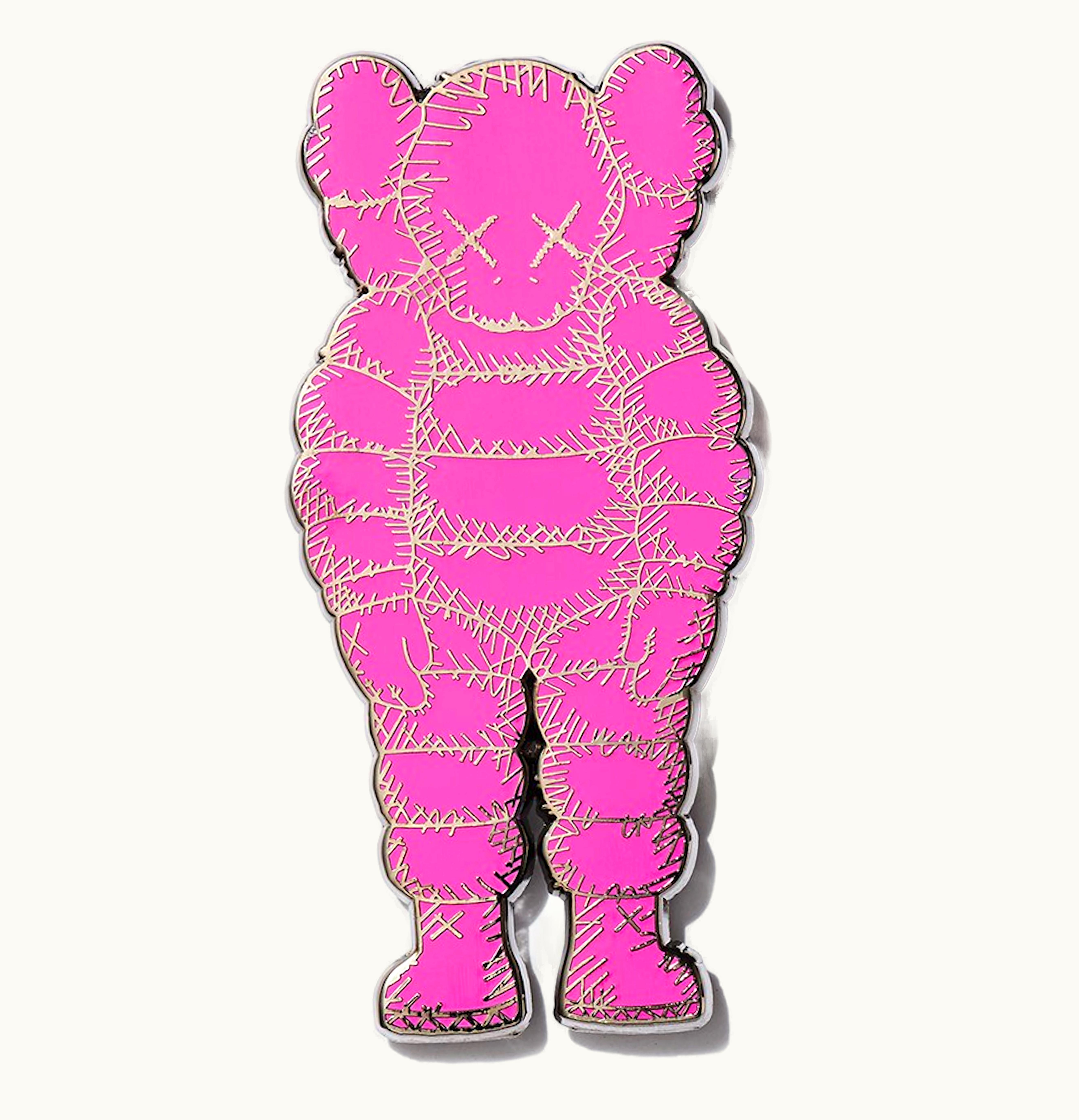 KAWS KAWS Brooklyn Museum WHAT PARTY Pin Pink