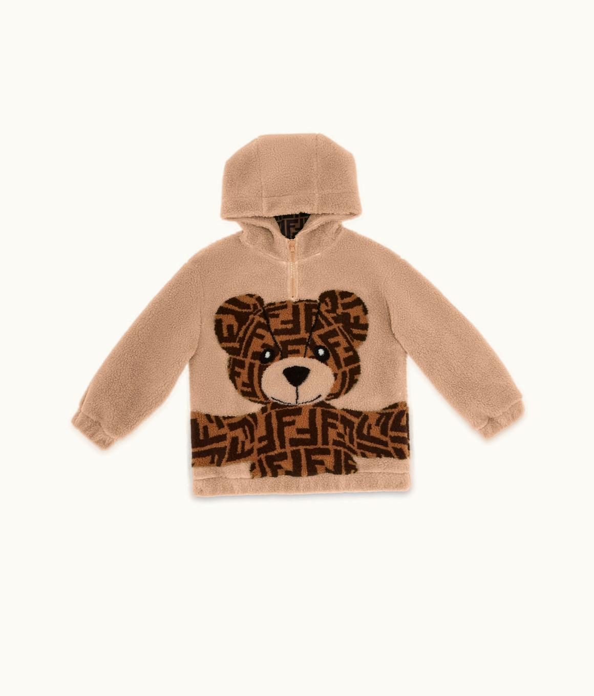 Fendi Fendi Junior Sweatshirt - Beige Wool Teddy Bear Sweatshirt
