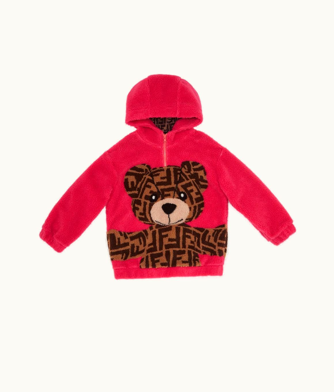 Fendi Fendi Junior Sweatshirt - Fuchsia Teddy Bear Wool Sweatshirt