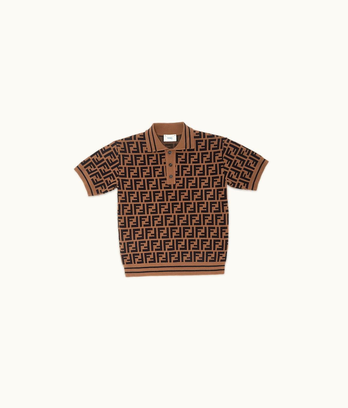 Fendi Fendi Junior Knit Polo Shirt - Knit Polo Shirt With All-Over Ff
