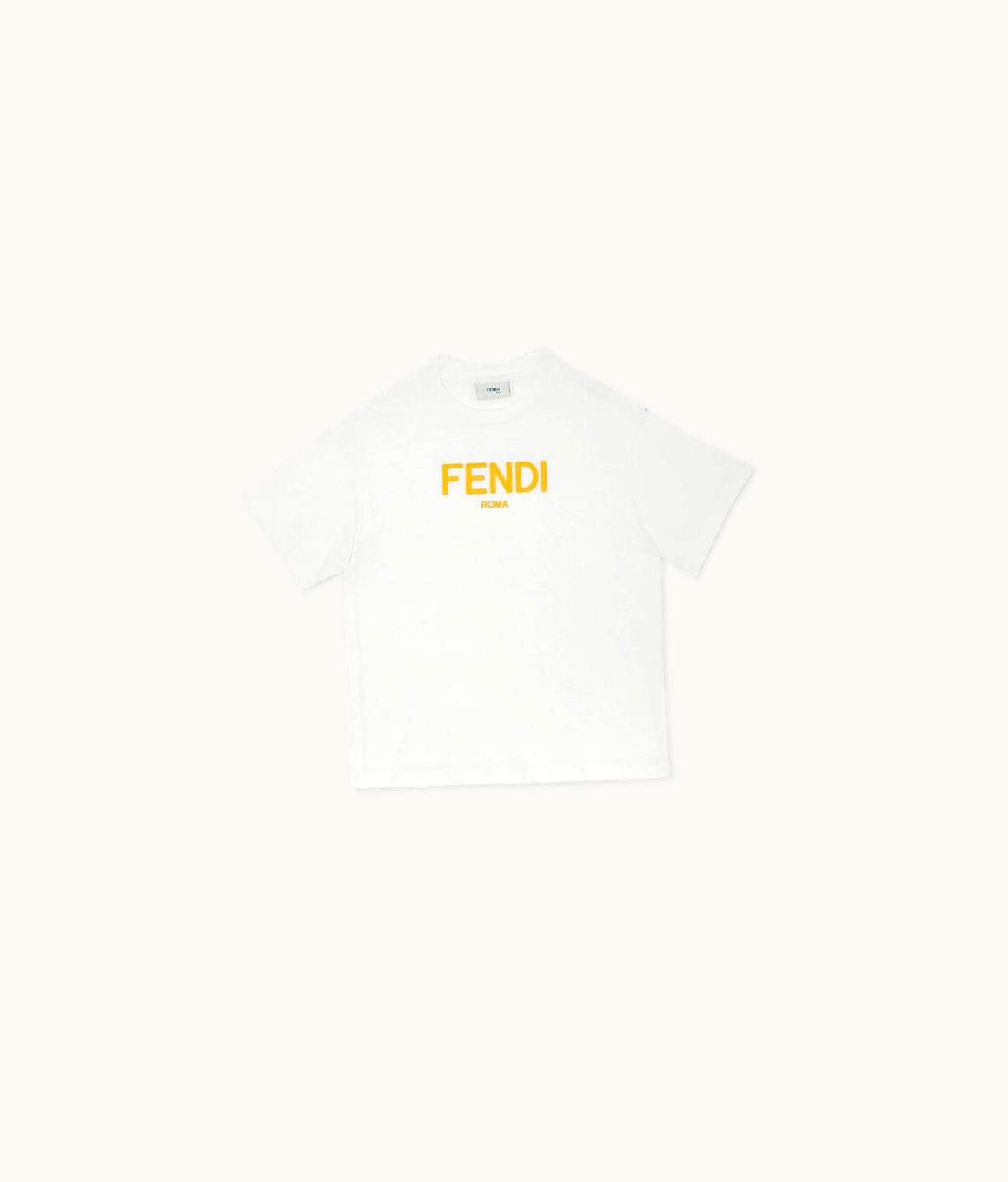 Fendi Junior T-Shirt - Jersey Junior T-shirt With Fendi Roma Logo